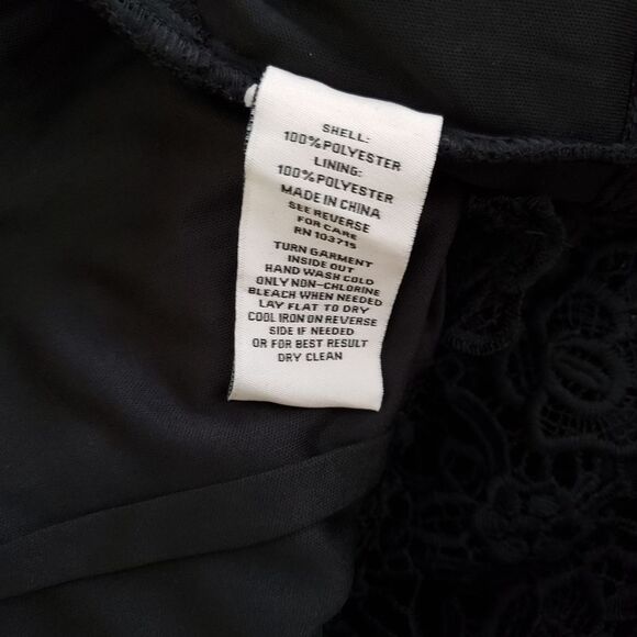 Nanette Lepore Sleeveless Lace Exposed Back Zipper Top Black Size Large - Picture 5 of 7